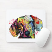 kleurrijke Dachshund-kunst Muismat (Met muis)