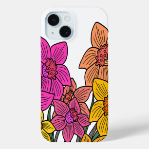 Kleurrijke Daffodils Bloemen Ontwerp iPhone 15 Case