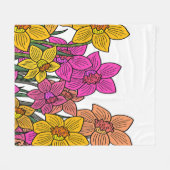 Kleurrijke Daffodils Bloemen Ontwerp Fleece Deken (Voorkant (Horizontaal))