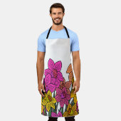 Kleurrijke Daffodils Bloemen Ontwerp Schort (Gedragen)