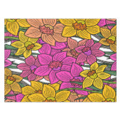 Kleurrijke Daffodils Bloemen Ontwerp Tafelkleed (Voorkant (Horizontaal))
