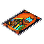 Kleurrijke dag van de dode kat kunst notitieboek (Linkerzijde)