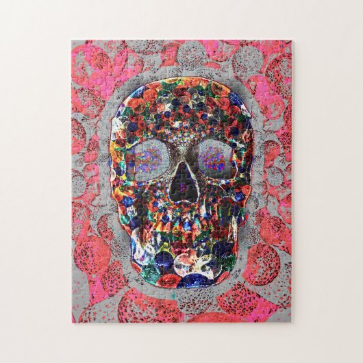 Kleurrijke dag van de dode roze luchtballonnen legpuzzel (Verticaal)