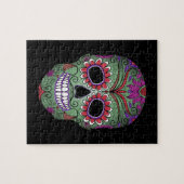 Kleurrijke dag van de dode suikerschedel legpuzzel (Horizontaal)