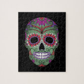 Kleurrijke dag van de dode suikerschedel legpuzzel (Verticaal)