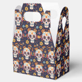 Kleurrijke dag van de dode suikerschedel naadloos  bedankdoosjes (Geopend)