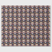 Kleurrijke dag van de dode suikerschedel naadloos  cadeaupapier (Vlak)