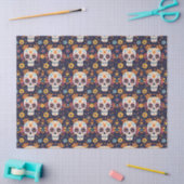 Kleurrijke dag van de dode suikerschedel naadloos  tissuepapier (Craft)