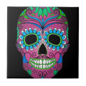 Kleurrijke dag van de dode suikerschedel tegeltje (Voorkant)