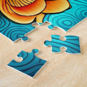 Kleurrijke Dag van de Doden Suiker Schedel Bloemmo Legpuzzel (Zijkant)