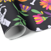 Kleurrijke dag van het dode patroon cadeaupapier (Rol Hoek)