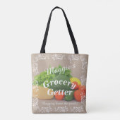 Kleurrijke,  dagelijkse gebruiksvrekerij tote bag (Achterkant)