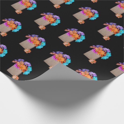 Kleurrijke dagen in bruine tas cadeaupapier (Hoek)