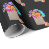 Kleurrijke dagen in bruine tas cadeaupapier (Rol Hoek)