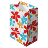 kleurrijke dagen op wit medium cadeauzakje (Voorkant Gekanteld)