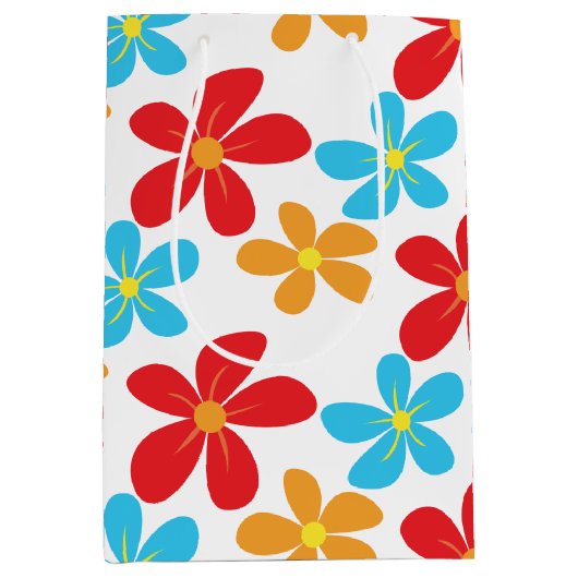 kleurrijke dagen op wit medium cadeauzakje (Voorkant)