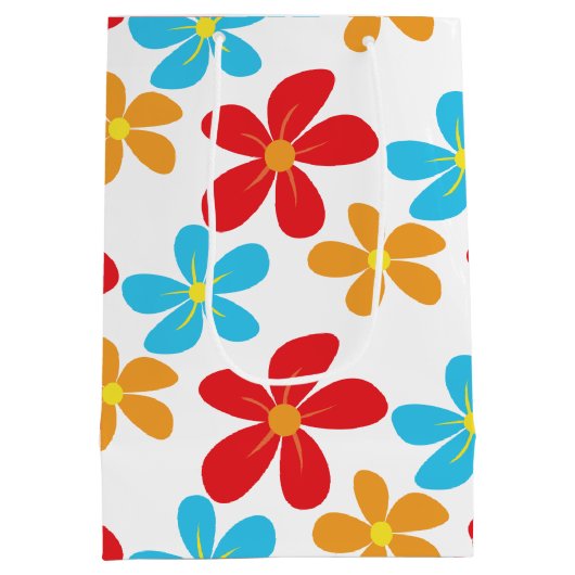 kleurrijke dagen op wit medium cadeauzakje (Achterkant)