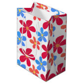 kleurrijke dagen op wit medium cadeauzakje (Voorkant Gekanteld)