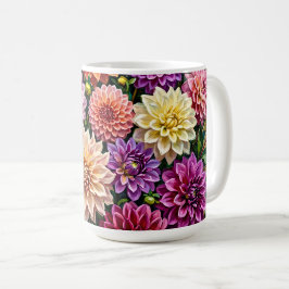 Kleurrijke Dahlia Bloemen Koffiemok