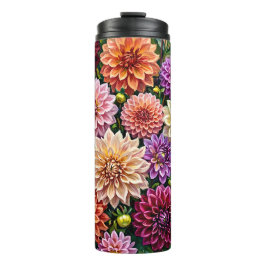 Kleurrijke Dahlia Bloemen Thermosbeker