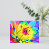 Kleurrijke Dahlia Briefkaart (Staand voorkant)