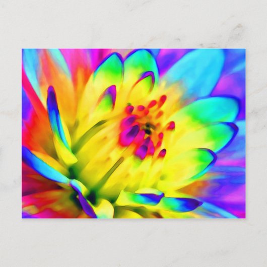Kleurrijke Dahlia Briefkaart (Voorkant)