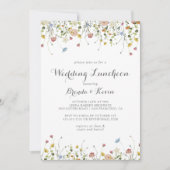 Kleurrijke Dainty Wedding Luncheon Vrijgezellenfee Kaart (Voorkant)