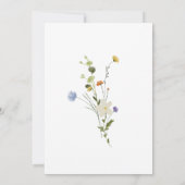 Kleurrijke Dainty Wild 50e bruiloft Jubileum Kaart (Achterkant)