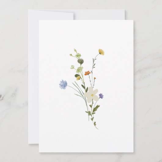 Kleurrijke Dainty Wild 50e bruiloft Jubileum Kaart (Achterkant)