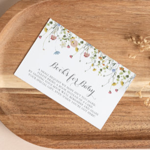 Kleurrijke Dainty Wild Baby shower Boek Aanvraag Informatiekaartje