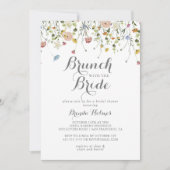 Kleurrijke Dainty Wild Brunch met de bruidsdouche Kaart (Voorkant)