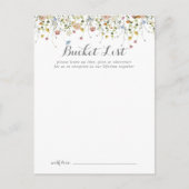 Kleurrijke Dainty Wild Wedding Bucket List Kaarten (Voorkant)