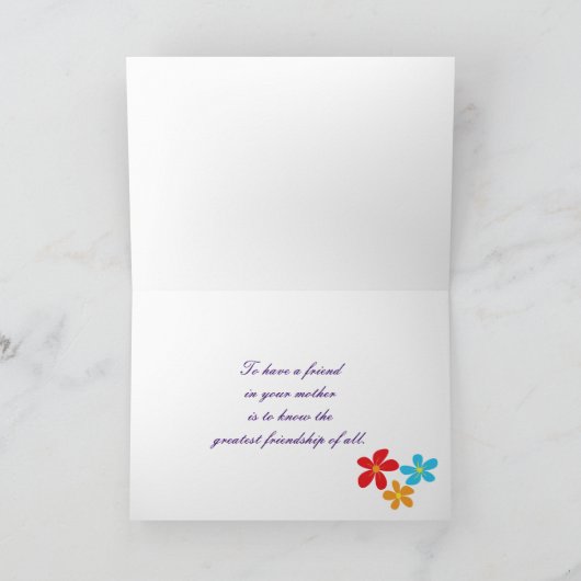 Kleurrijke Daisies voor Mam Kaart (Binnen)