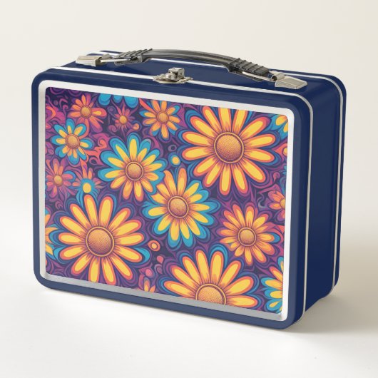 Kleurrijke Daisy bloem rustiek psychedelisch patro (Voorkant)