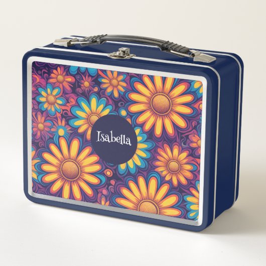 Kleurrijke Daisy bloem rustiek psychedelisch patro (Voorkant)