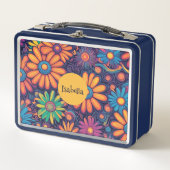 Kleurrijke Daisy bloem rustiek psychedelisch patro (Voorkant)