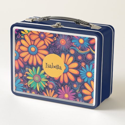 Kleurrijke Daisy bloem rustiek psychedelisch patro (Voorkant)