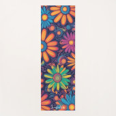 Kleurrijke Daisy bloem rustiek psychedelisch patro Yogamat (Voorkant)