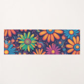 Kleurrijke Daisy bloem rustiek psychedelisch patro Yogamat (Voorkant (horizontaal))