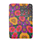 Kleurrijke Daisy Bouquet Patroon Badmat (Voorkant Verticaal)