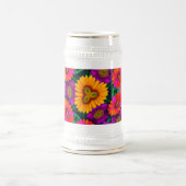 Kleurrijke Daisy Bouquet Patroon Bierpul (Center)