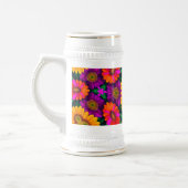 Kleurrijke Daisy Bouquet Patroon Bierpul (Links)