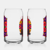 Kleurrijke Daisy Bouquet Patroon Blikvorm Glas (Links)