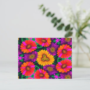 Kleurrijke Daisy Bouquet Patroon Briefkaart