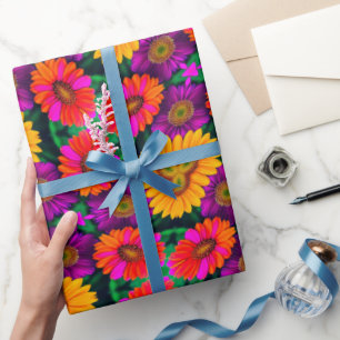 Kleurrijke Daisy Bouquet Patroon Cadeaupapier