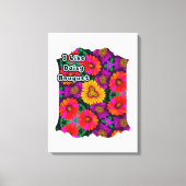 Kleurrijke Daisy Bouquet Patroon Canvas Afdruk (Voorkant)