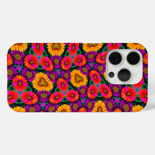 Kleurrijke Daisy Bouquet Patroon Case-Mate iPhone Case (Achterkant (horizontaal))