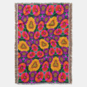 Kleurrijke Daisy Bouquet Patroon Deken (Voorkant Verticaal)