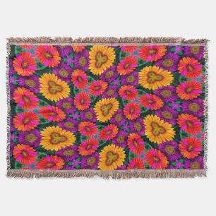 Kleurrijke Daisy Bouquet Patroon Deken