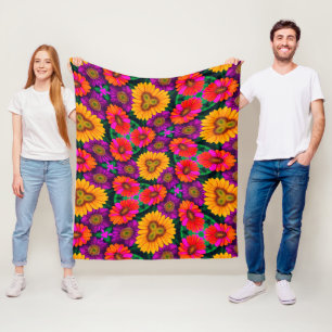 Kleurrijke Daisy Bouquet Patroon Fleece Deken